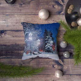 Aberto Design NYXMAS080 Funda de Cojín 43 x 43 cm 50% Poliéster 50% Algodón con Impresión Digital